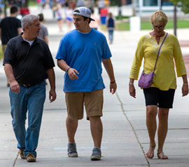 Parents with student