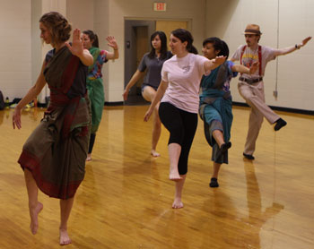 The honors students engaged in indian dance
