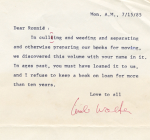 A letter found in one of Jonathan Gitelson's books—now part of his "Marginalia" project.