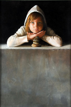 Courtesy photo; Nicole Caulfield of Keene, N.H., won the People’s Choice Commendation in the 2009 Biennial Regional Jurors’ Choice Exhibition for Zen, a colored pencil work (shown above). This drawing of her oldest daughter Katie, also received the Jurors’ Best of Show Award.