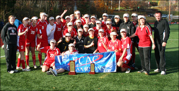 The 2009 ECAC Womens Soccer Champions (photo courtesy of Brandeis University)
