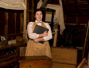 Keene State College music major Amy Lesieur of Concord, N.H. plays Jo March in the musical "Little Women."