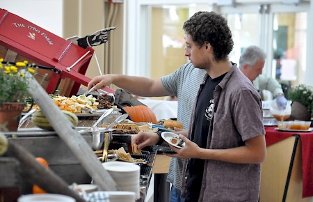 Students enjoy Localvore Lunch. Photo by Alex Clark