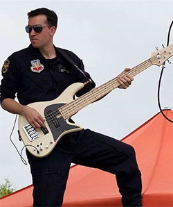 Jordan Kimble ’08, bassist and tour manager for the US Air Force rock band, Full Spectrum