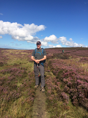 Dr. Brehme on a walking path in North York Moors National Park