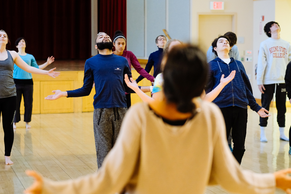 Dahlia Nayar teaches a master class in the Mabel Brown Room to Dance as a Way of Knowing and Modern IV.