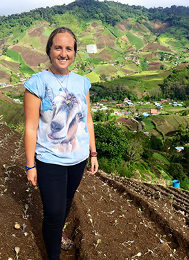 Caroline McSherry ’17, researching soil run off in the western highlands of Panama