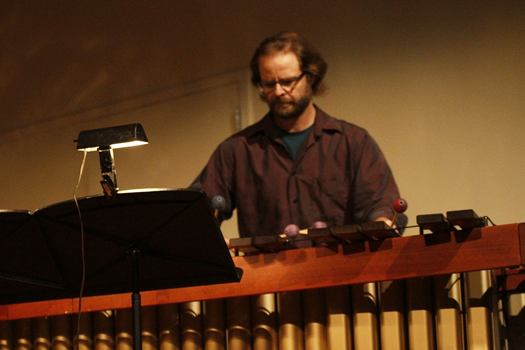 Chris Swist performs a virbraphone recital on Jan. 28.