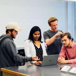Computer Science Student and Professor Use Artificial Intelligence Technology
