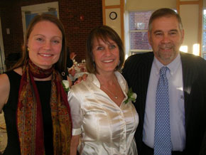 Susan Herman Award winners Gretchen Steidle Wallace and Marjorie Margolis with Dr. Michael Berenbaum.