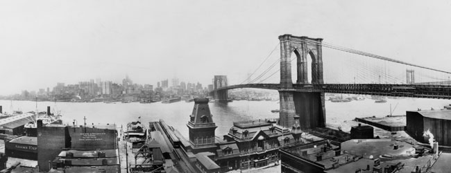 New York & bridges from Brooklyn; Irving Underhill, 1913