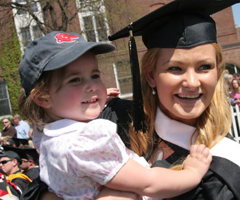 Graduate with child