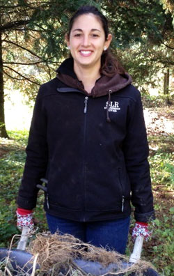 Carley hard at work on the farm.