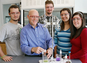 Prof. Paul Baures with his students