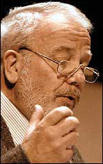 2004 Kristallnacht Remembrance speaker Dr. Marin Rumscheidt. Photo by Steve Hooper, The Keene Sentinel