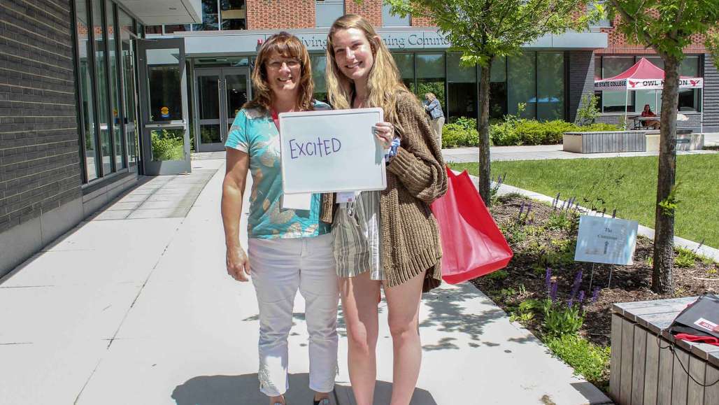 Orientation, describe how you are feeling about coming to Keene State in one word.