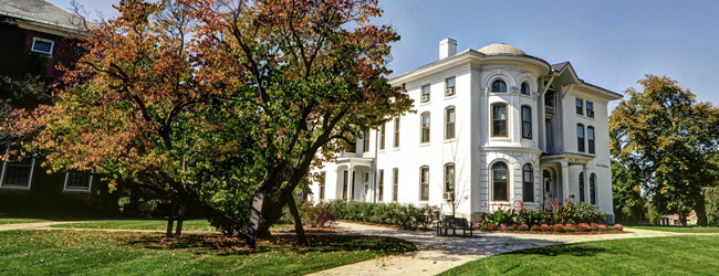 Hale building in the fall