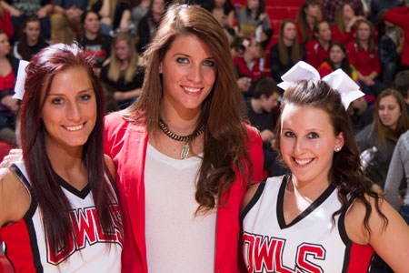 (L-R)  Trisha Gunning, Coach Nicole Dick, Breanna Vacca