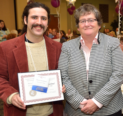 The President's Leadership Award winner, Hersch Rothmel with KSC President Anne Huot