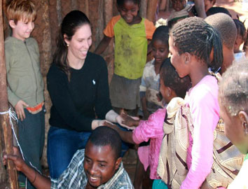 Meg Henning on the job in Livingston, Zambia.