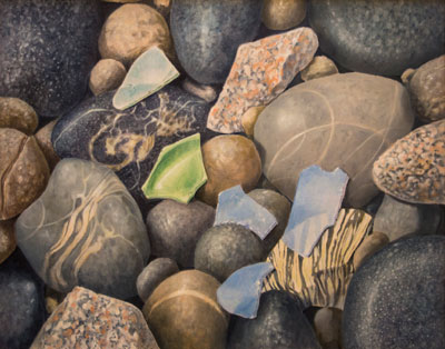 Robert H. Seaman: Sea Glass III - Oil on Canvas