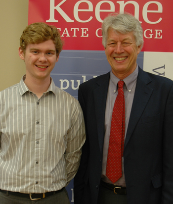 Ethan Seaman ’14 and Prof. Peter Temple