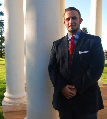 Tyler Rines ’12 at Madison's Temple