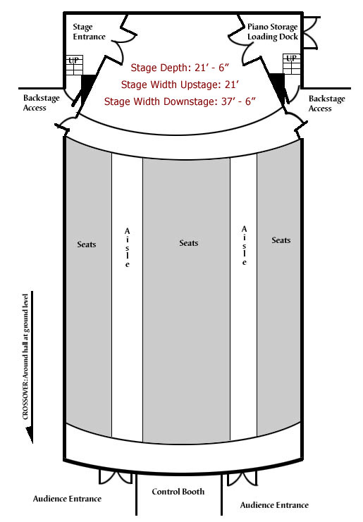 Alumni Recital Hall, ground plan