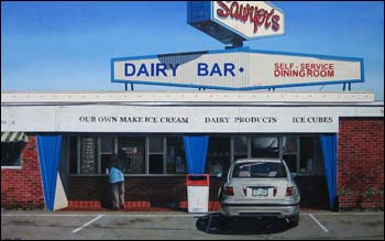 "Sawyers Dairy Bar," acrylic on canvas.