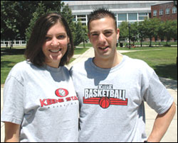 Kate Fillion, Associate Head Women's Basketball Coach and Ryan Margaitis, Assistant women's basketball coach