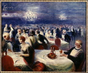 "Banquet", an oil painting by Guy Pene DuBois