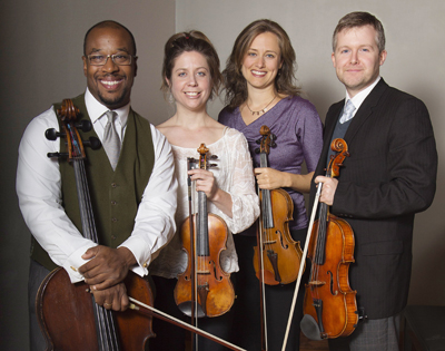 The Apple Hill String Quartet—on campus for three days starting March 30 (Peter Roos photo)