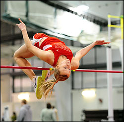 Crystal Blamy jumped her way to the national championship with a Division III best mark of 5'7¾."