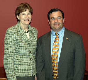 Paul Paltrineri (Sodexho) with U.S. Senator Jeanne Shaheen; courtesy photo