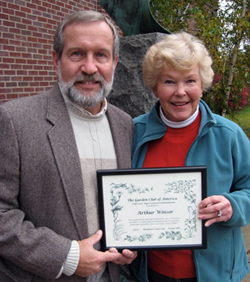 Bud Winsor and Sally Brown, President of the Monadnock Garden Club (courtesy photo)