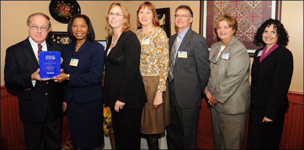 President Helen Giles Gee, Heather McGreer, Jane Warner, and Steve Bigaj represented KSC at the Employment Leadership Award ceremony on October 6. (Courtesy photo)