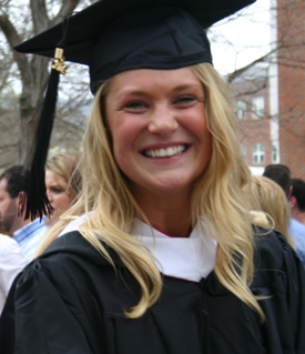 Caitlin Proce ’14. all smiles at graduation