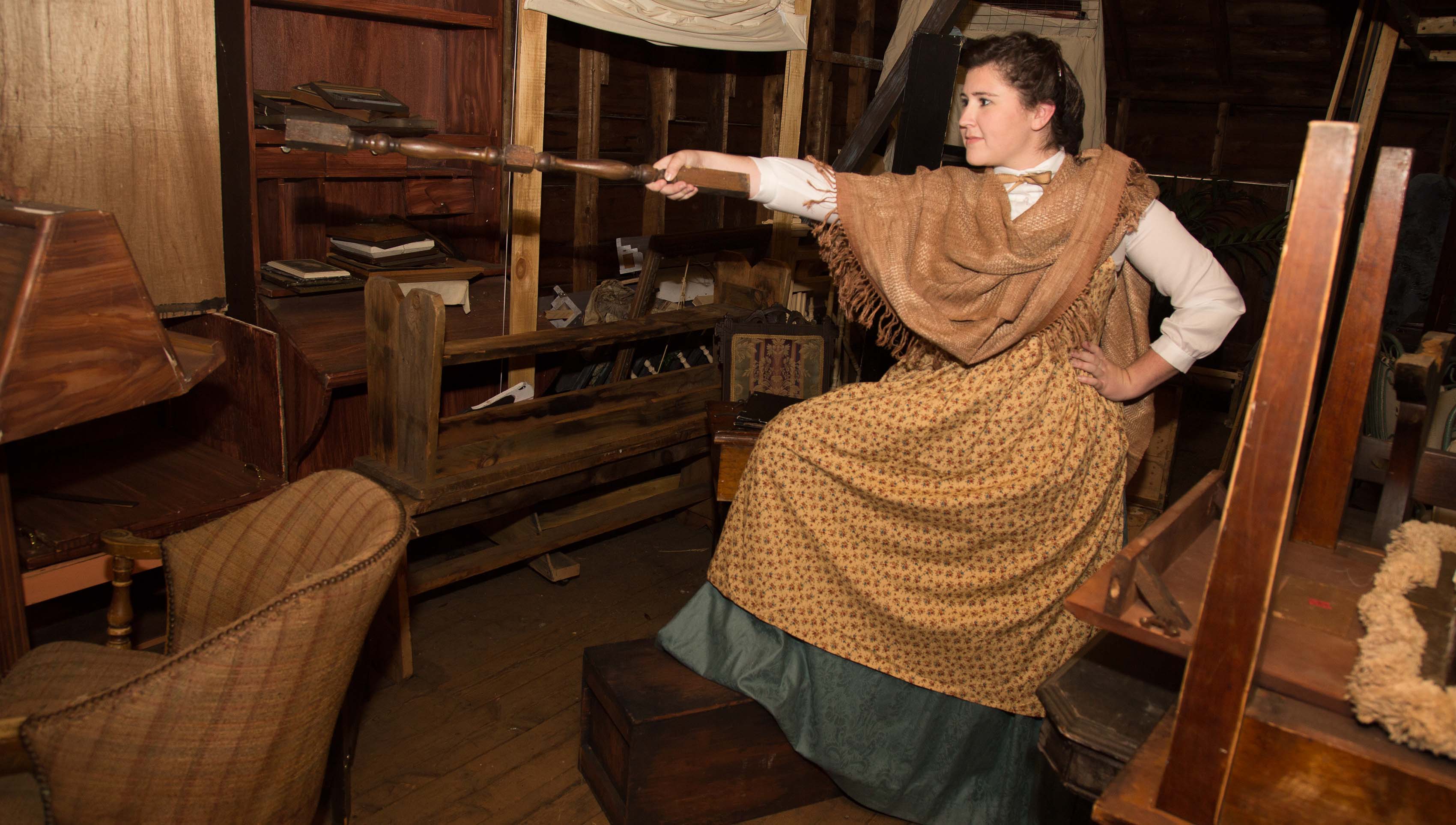 Keene State College music major Amy Lesieur of Concord, N.H. plays Jo March in the musical Little Women.