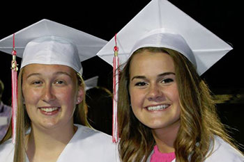 Emily McPadden, left, and Paige MacNeill, right
