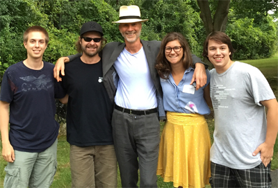 L–R: Carey Citak, Christopher Swist, composer John Luther Adams, Amy Garapic, Jeremiah Burr