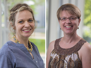 Health Science professors Karrie Kalich (l) and Becky Dunn