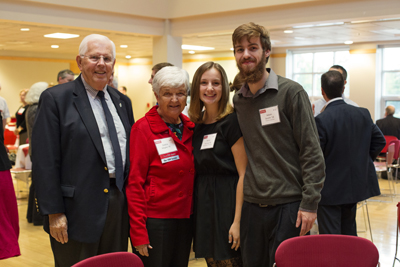 Nelson and Dottie Megna with students