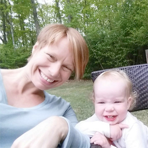 Prof. Boyer and her daughter, Ella Frances—happy and healthy because her mom was so good at figuring out what foods she could and couldn't tolerate