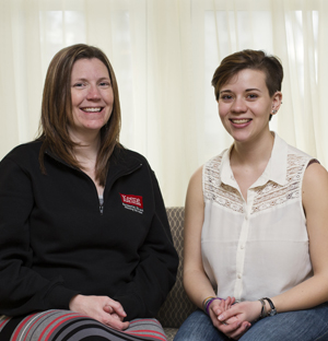 Casey Justice (left) and Natasha Young