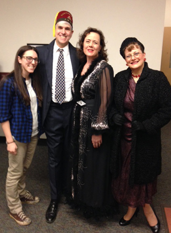 Four of the KSC alums in Light Up the Sky (l–r): Emily Dixon ’10, Brendan Denehy ’84, PJ Cooke ’84, and Mia Moravis ’81