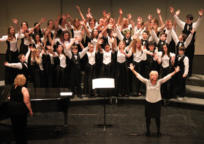 Middle school students at the Presto! festival at Keene State (Amanda Williams photo)