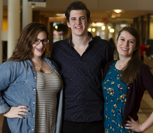 (L–r:) Kathleen Dougherty, Brett Lancaster, and Kathryn Gillum