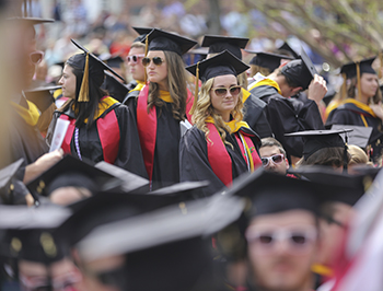 Students at graduation