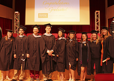 Students at Master of Education hooding ceremony