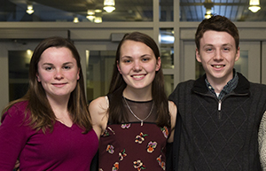 L–r: Elizabeth McGurk, Rachel Klaski, Evan Dunkley